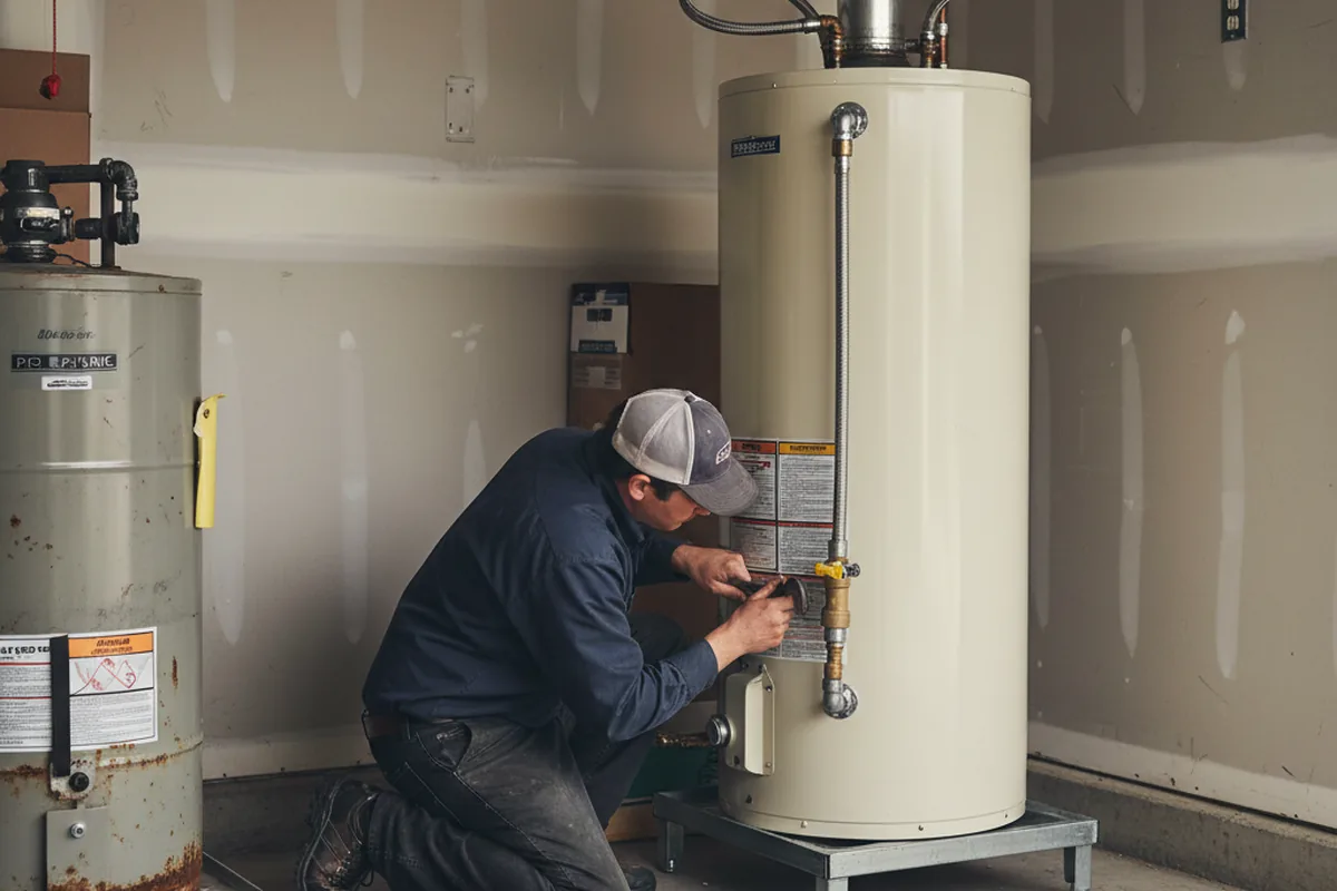 Water heater and shutoff valve replacement in Storrs Mansfield